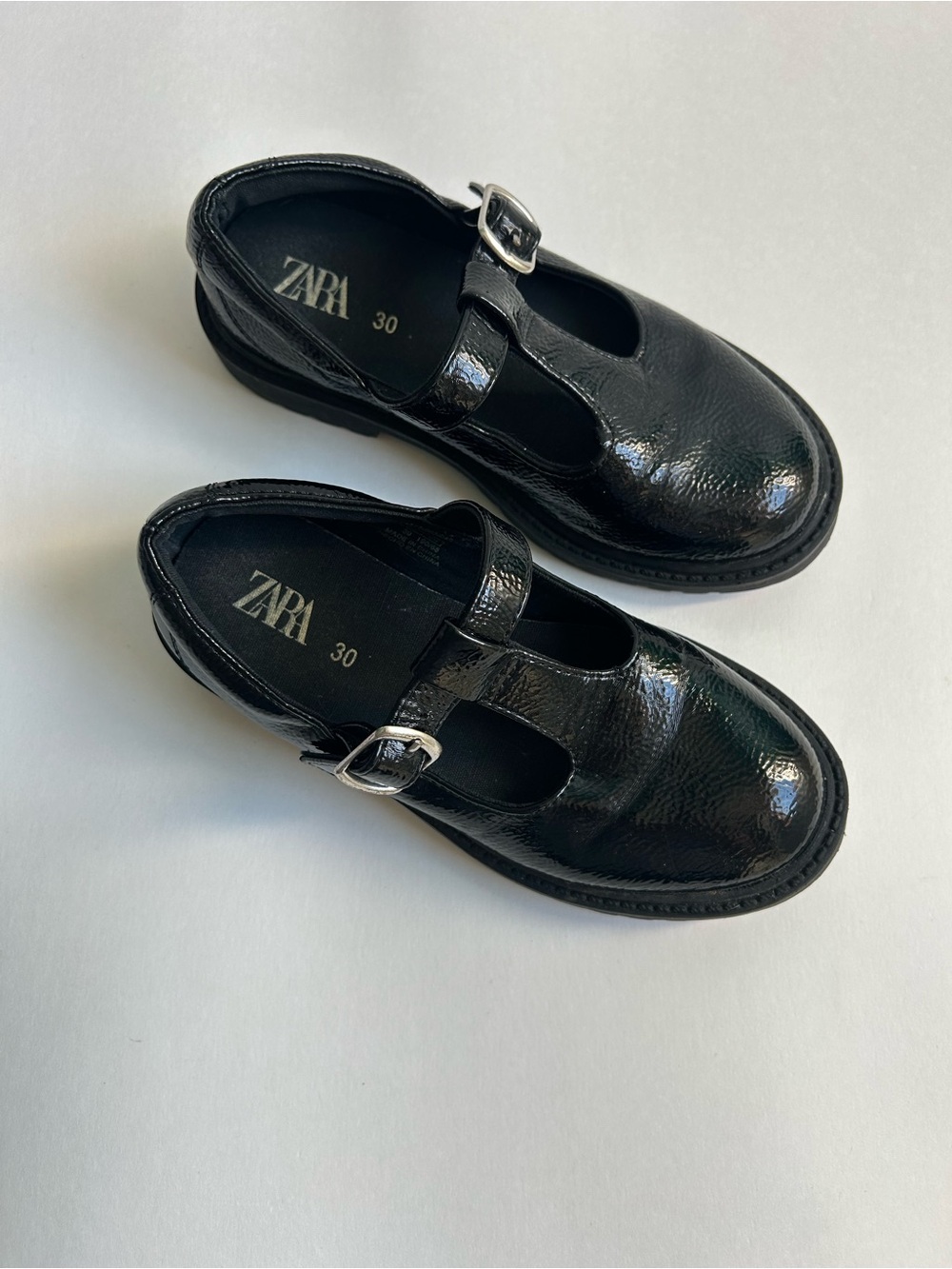 ZARA Black Patent T-Strap Mary Jane Girls' Shoes